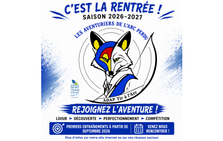 Chouette, c'est la rentrée. Viens faire du Tir à l'Arc avec l'ADAP